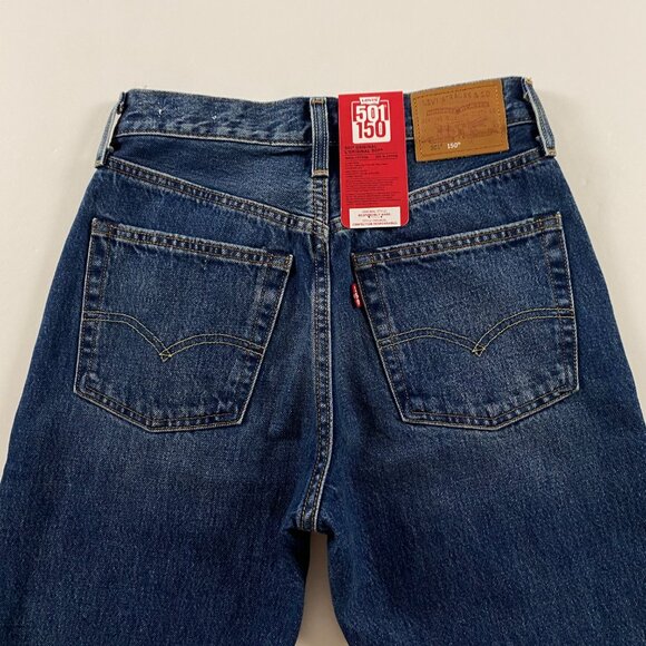 NWT Levi's 501 Jeans 150th Anniversary Women's 24 x 30 Blue Button Fly Red Tab - Picture 4 of 16